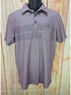 Travis Mathew Mens Heathered Maroon Polo Medium